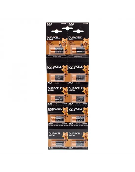 1.5v İnce Aaa 20li Alkalin Pil Lr03/mn20