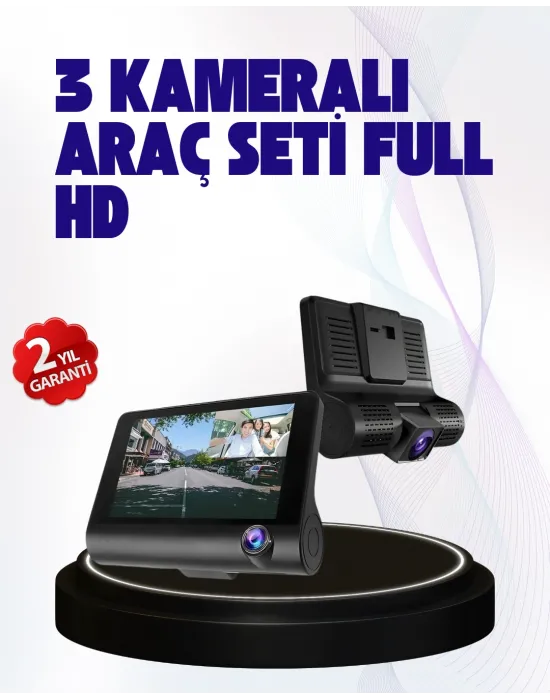 170° Geniş Açılı Araç Kamerası – 4.0” Ips Ekranlı Full Hd Dvr