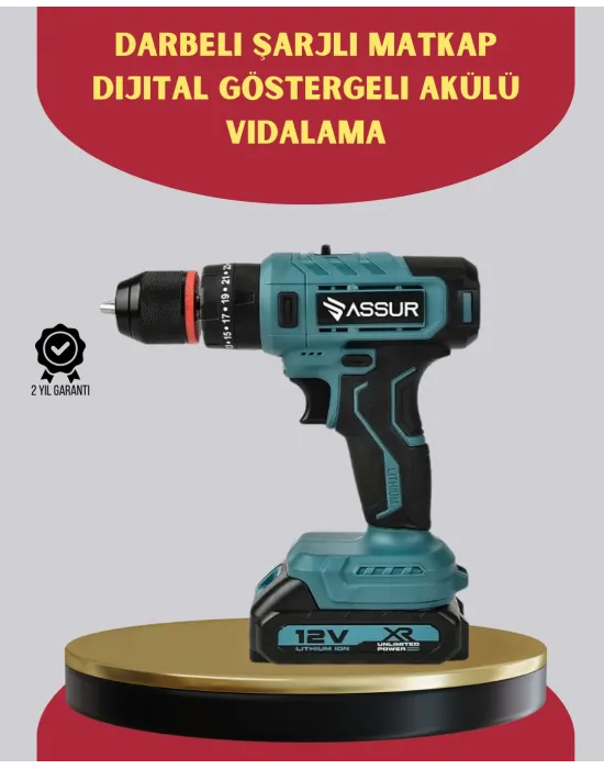 18 Parça Dijital Matkap Seti Çift Bataryalı