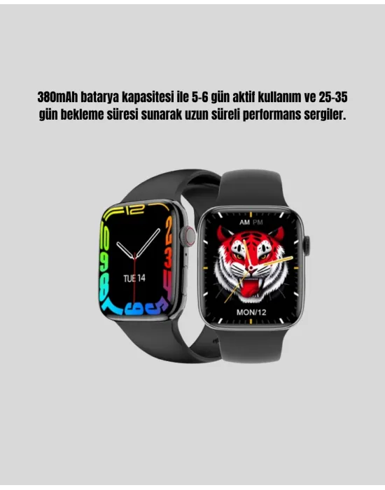 1.9 İnç Akıllı Saat – Bluetooth 5.0, Kablosuz Şarjlı, Ip68 Su Geçirmez Akıllı Saat