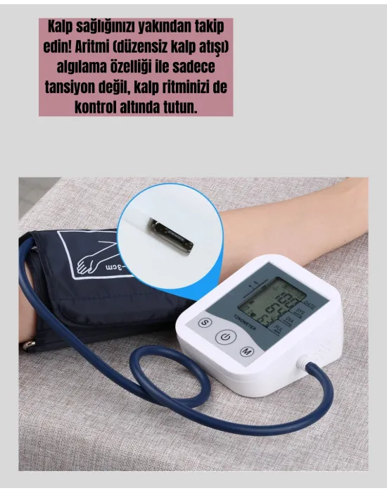 2 Kullanıcı Hafızalı Usb Uyumlu Tansiyon Ölçer