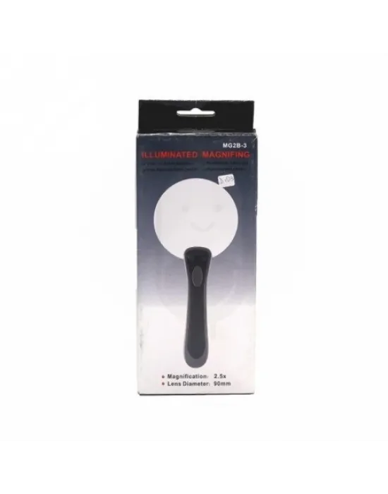 2 Led Işıklı 2.5x90mm Okuma Büyüteç