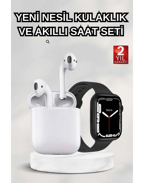 2025 Model Akıllı Saat Ve 2.nesil Tws Bluetooth Kulaklık Anc Özelliği Amoled Ekran