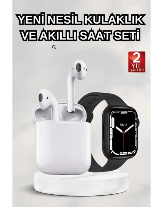 2025 Model Akıllı Saat Ve 2.nesil Tws Bluetooth Kulaklık Anc Özelliği Amoled Ekran
