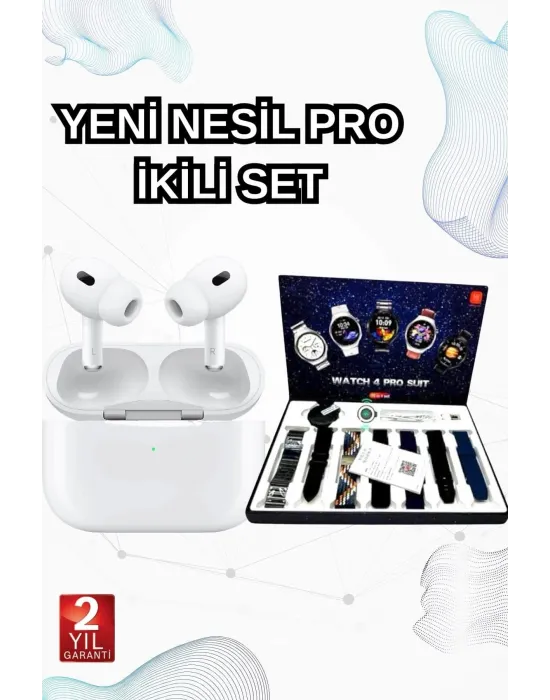 2025 Model Akıllı Saat Ve Yeni Nesil Pro Bluetooth Kulaklık Anc Özelliği