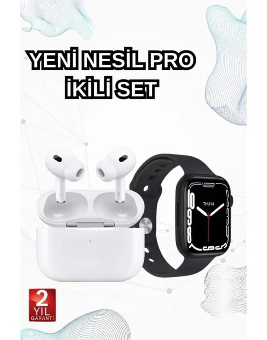 2025 Model Akıllı Saat Ve Yeni Nesil Pro Bluetooth Kulaklık Tws Yüksek Ses Kaliteli