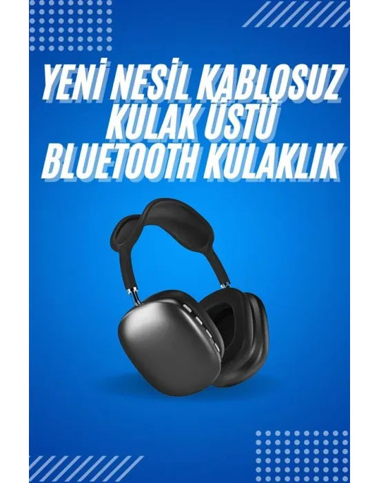 2025 Model Kulak Üstü Kablosuz Bluetooth Kulaklık Gürültü Azalta Uzun Pil