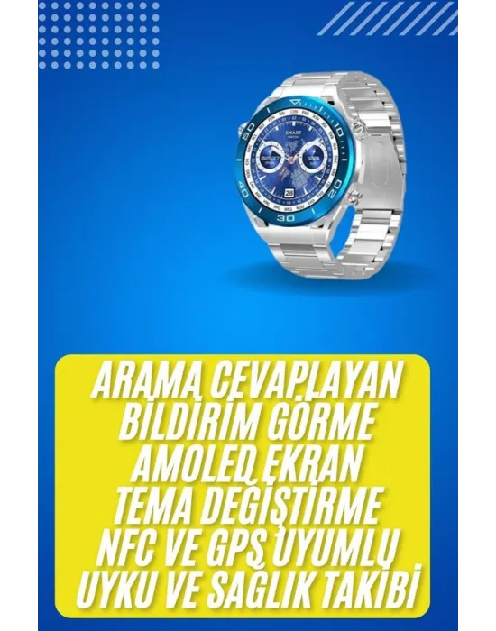 2025 Model Yuvarlak Ekran Android Ve İos Uyumlu Gps Takibi Yapabilen Akıllı Saat