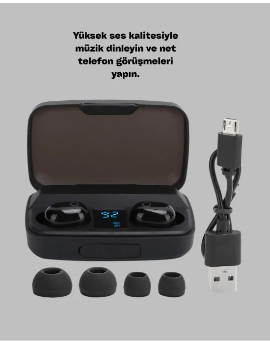 22 Kez Şarj İmkanı Sunan A10s Tws Bluetooth Stereo Kulaklık