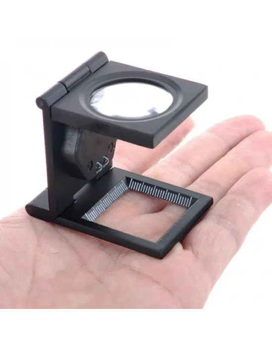 25x25 Mm Full Çelik Kaplı Katlamalı Büyüteç Th9005b