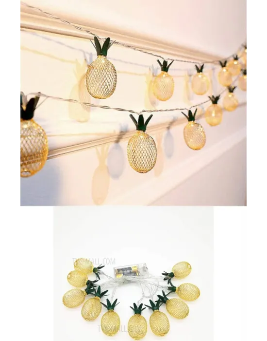 2m 10 Led Pilli 2 Kademeli Ananas Led Işık Mz6200-251