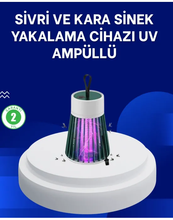 2’si 1 Arada Led Işıklı Elektrikli Böcek Öldürücü