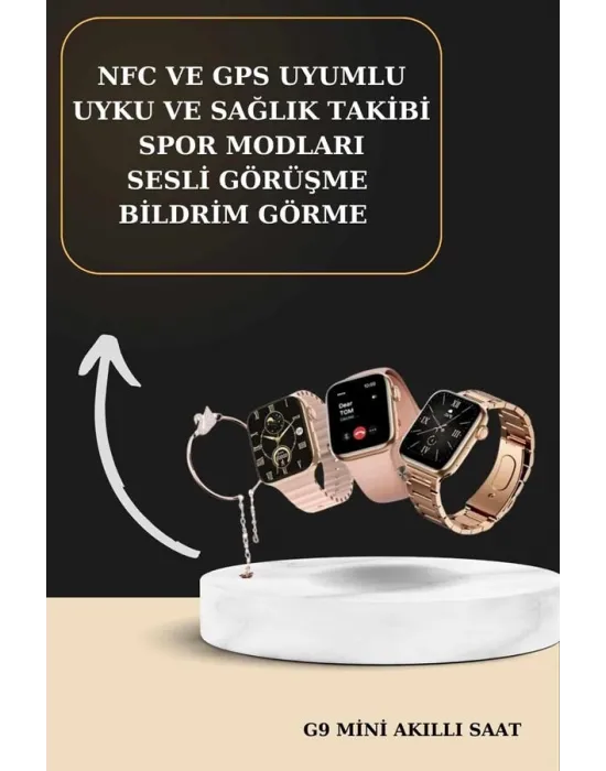 3 Kordonlu Pembe Amoled Ekran Akıllı Saat Ve Yeni Nesil Pro Kablosuz Bluetooth Kulaklık Anc/enc