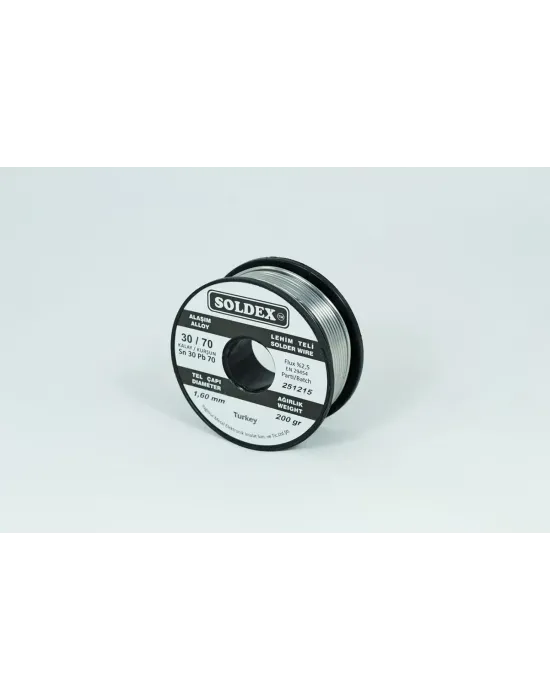 30-70 Lehim Teli 200 Gr 1,6 Mm Sn:30 - Pb:70