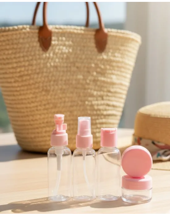 30 Ml 5’li Seyahat Banyo Şişe Seti Çantalı