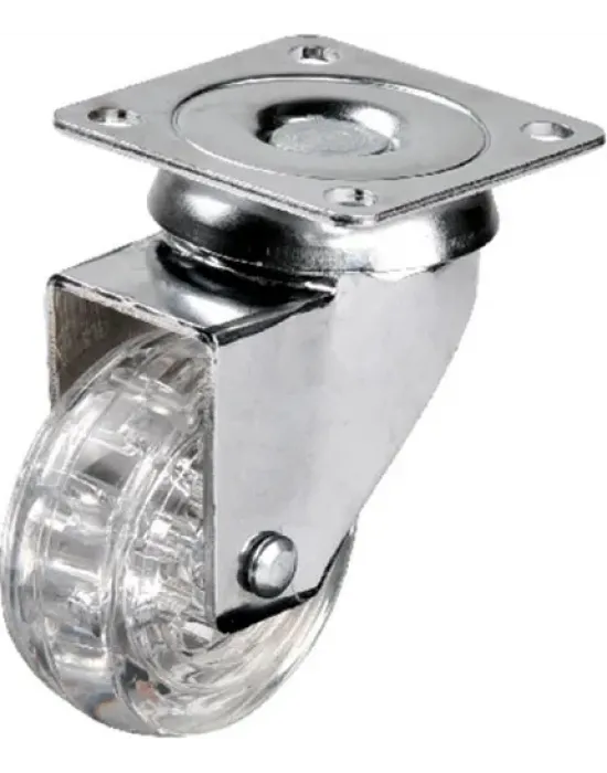 301 - 50x20 Mm Şeffaf Makaralı Tablalı Teker