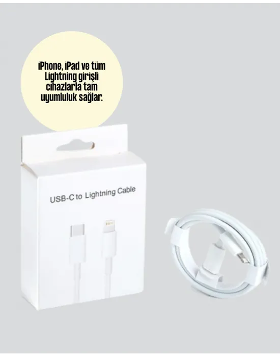 30w Type-c Lightning Hızlı Şarj Kablosu 1.2m İphone Uyumlu