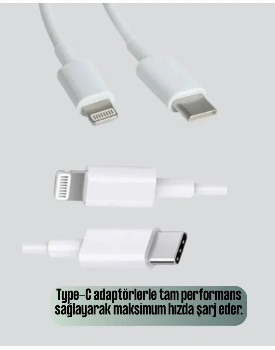 30w Type-c Lightning Hızlı Şarj Kablosu 1.2m İphone Uyumlu