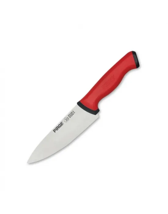 34159 Duo Şef Bıçağı 16 Cm - Kırmızı Kaymaz Sap