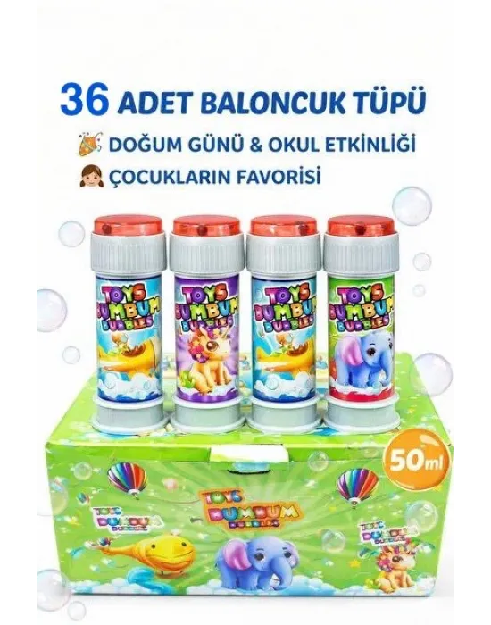 36 Adet Bumbum Baloncuk Köpük Tüpü