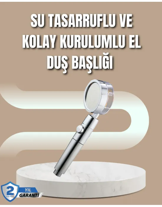 360° Ayarlanabilir Çok Fonksiyonlu Duş Başlığı