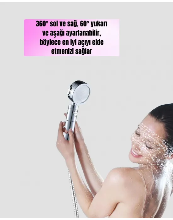 360° Ayarlanabilir Çok Fonksiyonlu Duş Başlığı