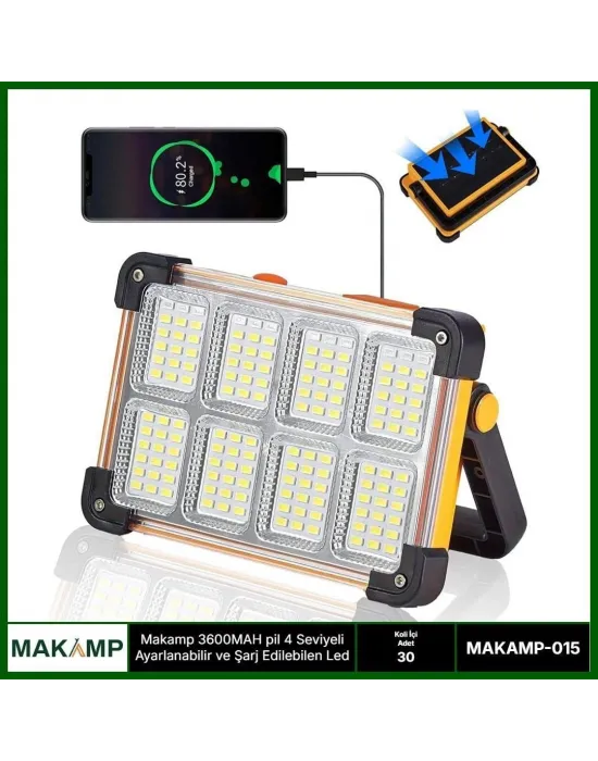 3600mah Pil 4 Kademeli Solarlı Led