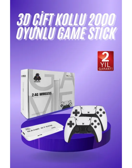 3d 4k Hd 2.4g Game Stick 4k Ultra Hd Oyun Konsolu Çift Kollu
