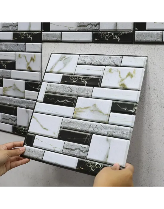3d Mermer Görünümlü Kendinden Yapışkanlı Duvar Sticker