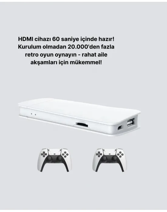 3d Ve 4k Görüntü Kaliteli Çok Oyunculu Retro Oyun Konsolu