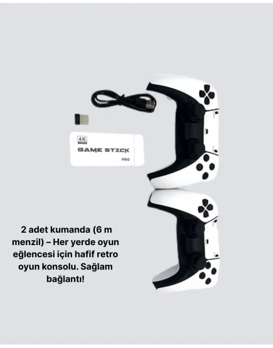 3d Ve 4k Görüntü Kaliteli Çok Oyunculu Retro Oyun Konsolu