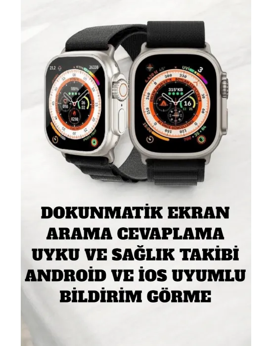 49mm Ekranlı, Kan Basıncı Ve Adımsayar Özellikli Bluetooth Akıllı Saat