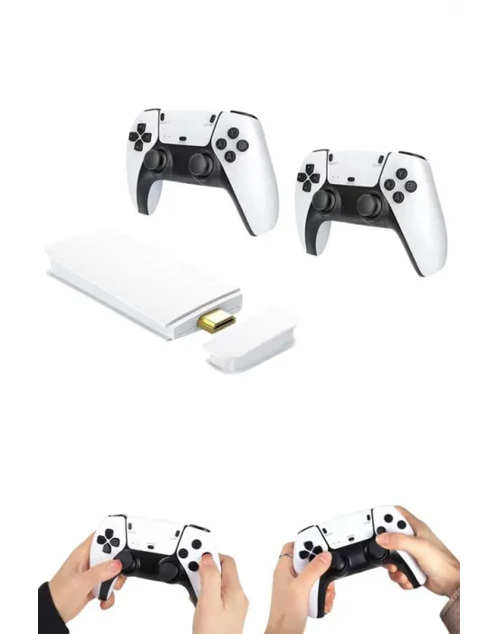 4k Hd Görüntü Kaliteli Retro Game Stick 20000 Oyunlu Çift Kollu Beyaz Game Stick