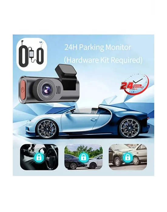 4k Wifi Çift Kameralı Araç Kamerası Gece Görüşlü G-sensörlü Dash Cam 170 Derece