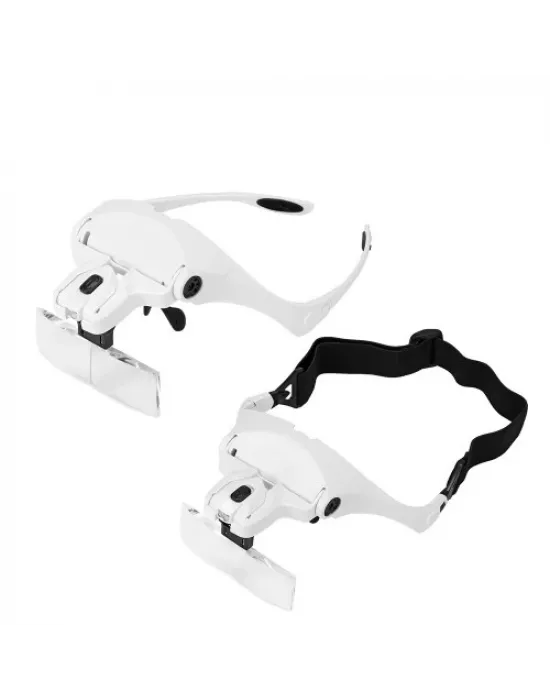 5 Lens 1.0x3.5x, 2led Işıklı  Ile Ayarlanabilir Gözlük Büyüteç9892b2