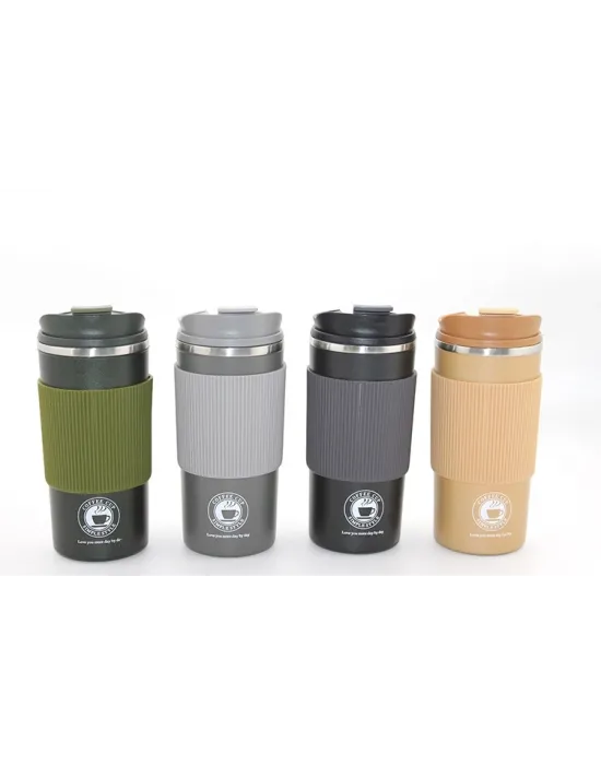 500ml Paslanmaz Çelik Termos Mug - Sızdırmaz Kapaklı Çift Katmanlı Termos Alk3133