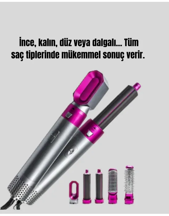 5’i 1 Arada Profesyonel Saç Şekillendirici Tek Cihazla Sınırsız Stil