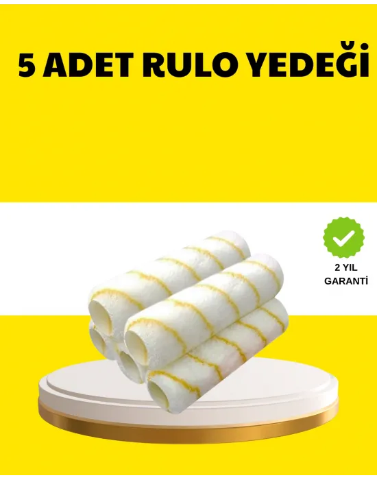 5’li İnce İşçilik Boya Rulo Seti Pürüzsüz Ve Eşit Kaplama