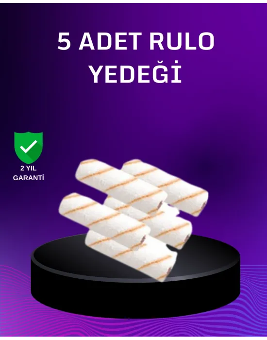 5’li Mini Rulo Boya Seti Duvar Tavan Emülsiyon Uygulama