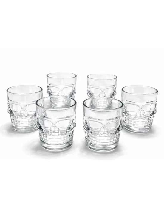 6lı Kurukafa Cam Shot Bardağı Alk2151