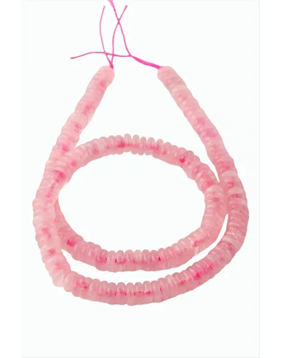 6 mm Rondela Pembe Kuvars Taşı