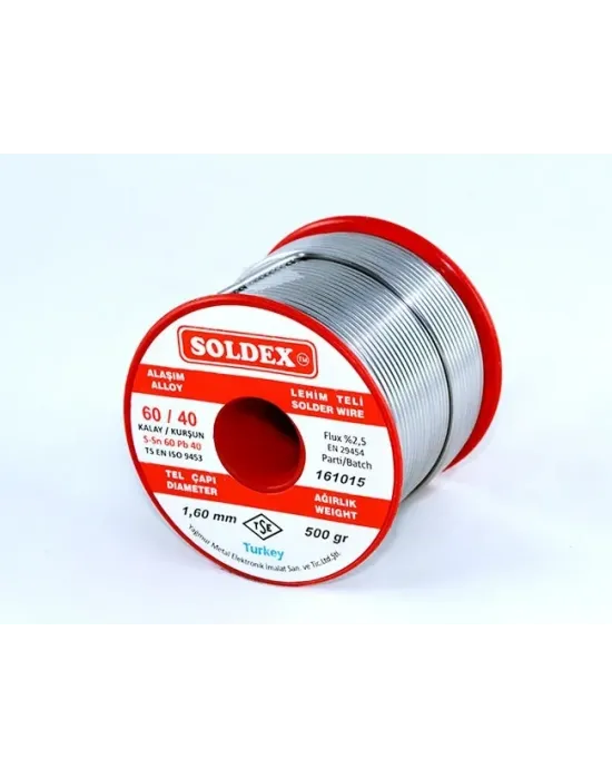 60-40 Lehim Teli 500 Gr 0.50 Mm - Sn:60 / Pb:40