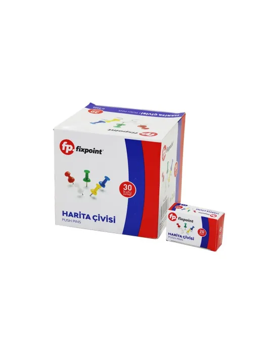 600 Adet Harita Çivisi Renkli = 20pcs X 30