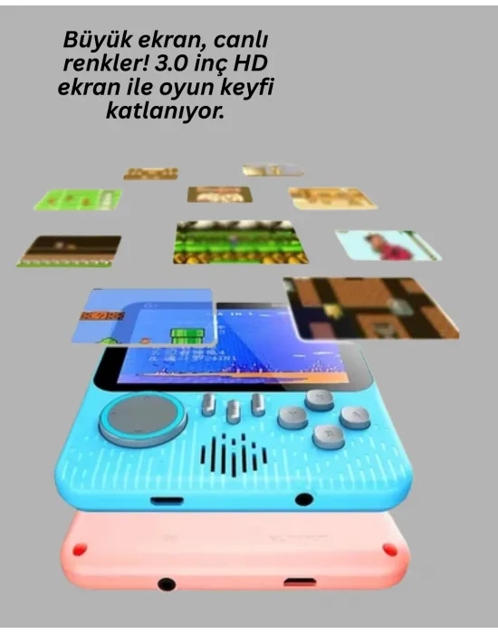 666 Oyunlu Retro Game Console – Tv Ve Çift Gamepad Desteği