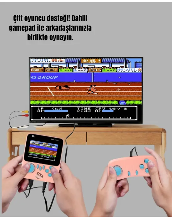 666 Oyunlu Retro Game Console – Tv Ve Çift Gamepad Desteği