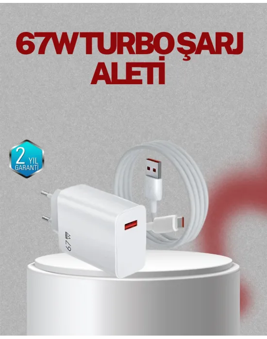 67 Watt Type C Şarj Adaptörü Asus Zenfone 7 8 9 Uyumlu