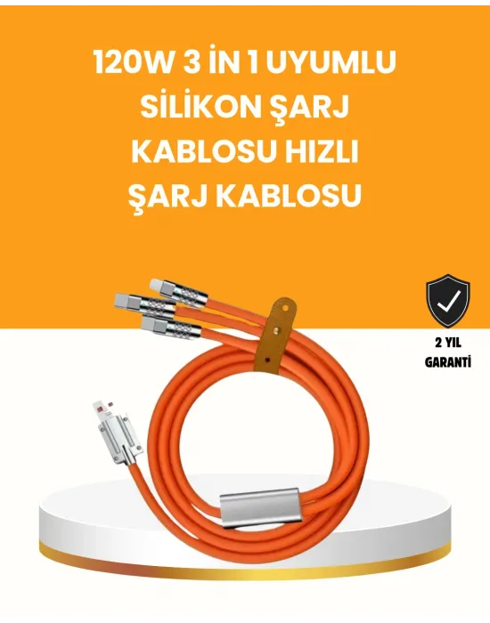 Çoklu Cihaz Dostu 120 w Hızlı Şarj Kablosu – Tek Kablo İle Her Cihaz Elinizin Altında