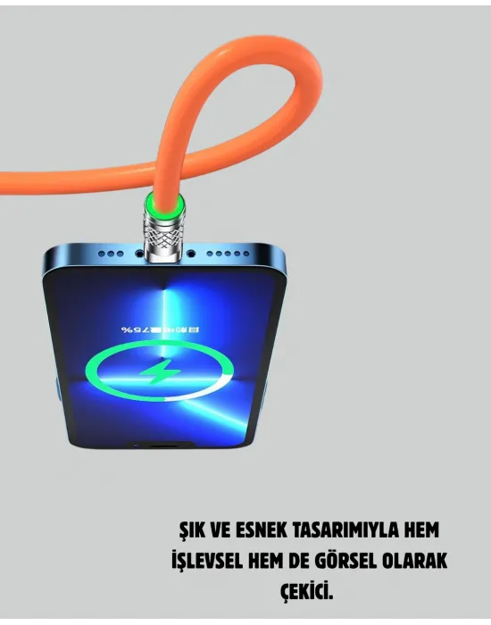 120 w Hızlı Çözüm Sunan 3ü 1 Usb Şarj Kablosu– Sağlam Gövde