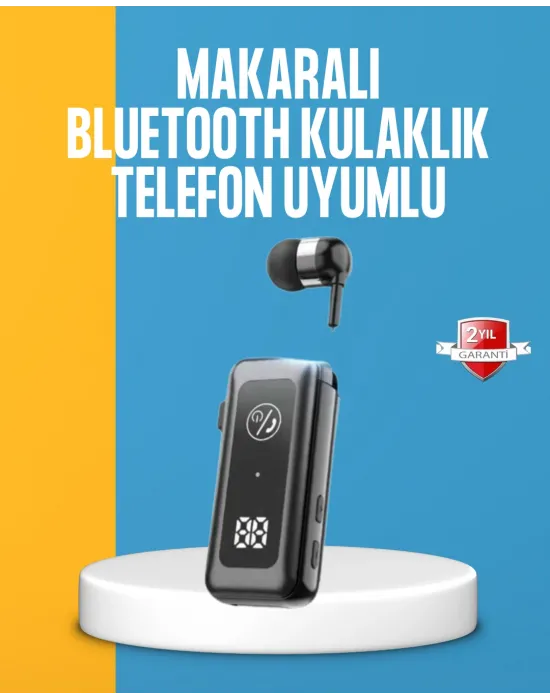 Dijital Ekranlı Ve Hızlı Şarjlı Bluetooth 5.2 Makaralı Kulaklık