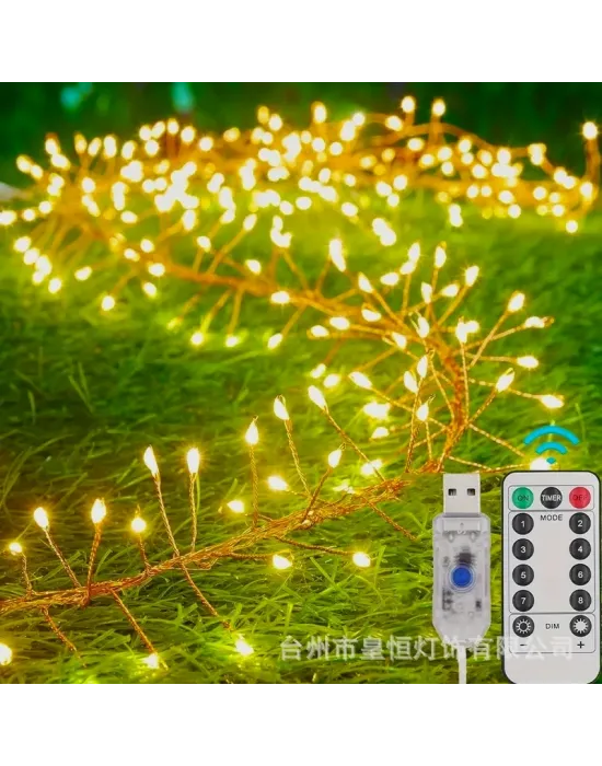 6m 200 Led Gün Işığı Uzaktan Kumandalı 8 Modlu Usbli
